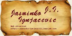 Jasminko Ignjačević vizit kartica